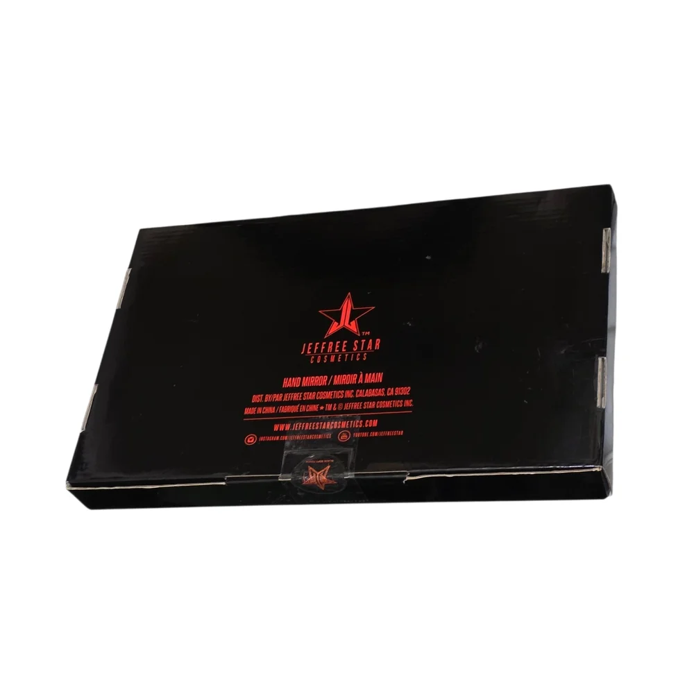 NEW Jeffree Star Black Soft Touch Mirror with Orange Star Design
